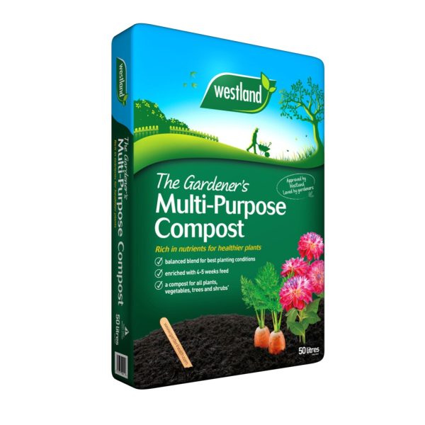 Westland The Gardener’s Multi-Purpose Compost | 50L | Peat Blend with Nutrients for Strong Roots-Twilight Gardens