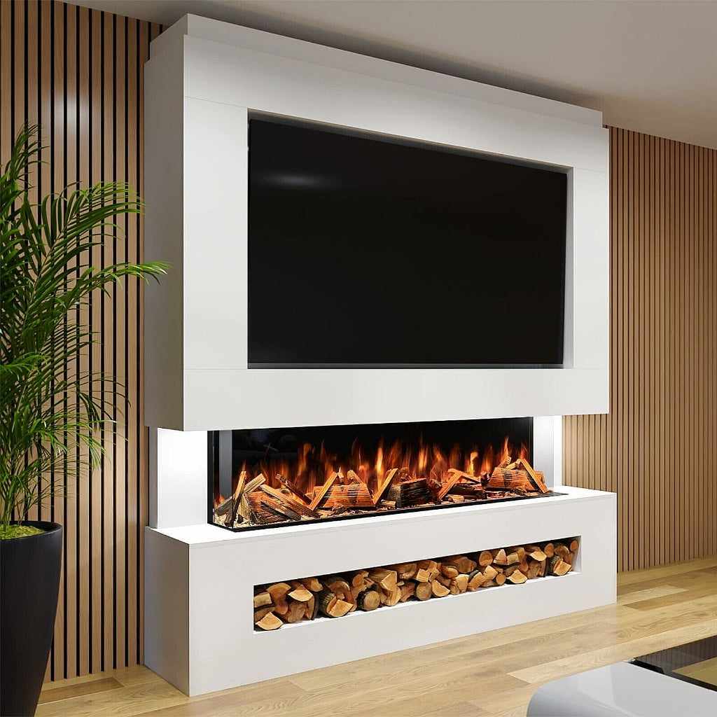 Advance Panoramic 60 Inch 3 Sided HD+Media Wall Electric Fire Insert-Twilight Fires