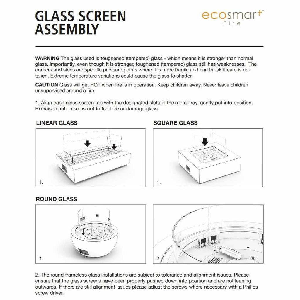 EcoSmart Fire L1080 Fire Screen Fireplace Screen