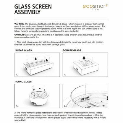 EcoSmart Fire L1080 Fire Screen Fireplace Screen