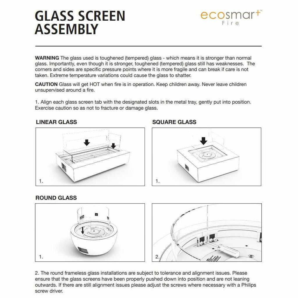 EcoSmart Fire S500 Fire Screen Fireplace Screen